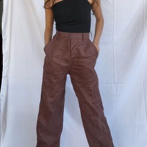 Brown Linen Pants From Universal Store 